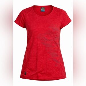 Icebreaker Cool-Lite Merino Wool Blend Tee Red Small